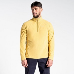 Férfi Craghoppers Corey Half Zip Polár Pulóverek Sárga | FZPACU910