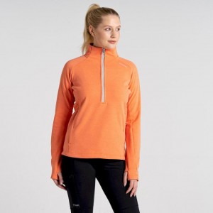 Női Craghoppers Dynamic Pro Half Zip Polár Pulóverek Korall | QWIKVG954