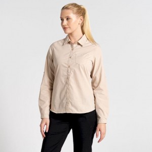 Női Craghoppers Kiwi II Long Sleeve Ingek Khaki | HOLEGW746