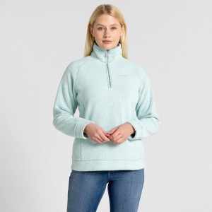 Női Craghoppers Lilian Half Zip Polár Pulóverek Menta | GEDOLP829