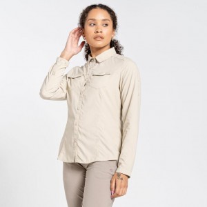 Női Craghoppers NosiLife Adventure II Long Sleeve Ingek Khaki | CGDWXT092