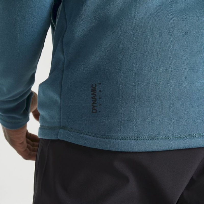 Férfi Craghoppers Dynamic Csuklyás Half Zip Téli Polár Pulóverek Kék | IYTWVK485