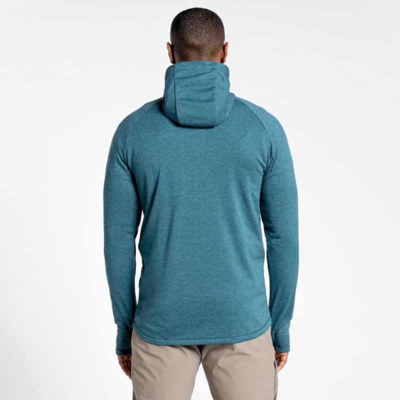 Férfi Craghoppers Dynamic Csuklyás Half Zip Póló Türkiz | ZUQHWE398