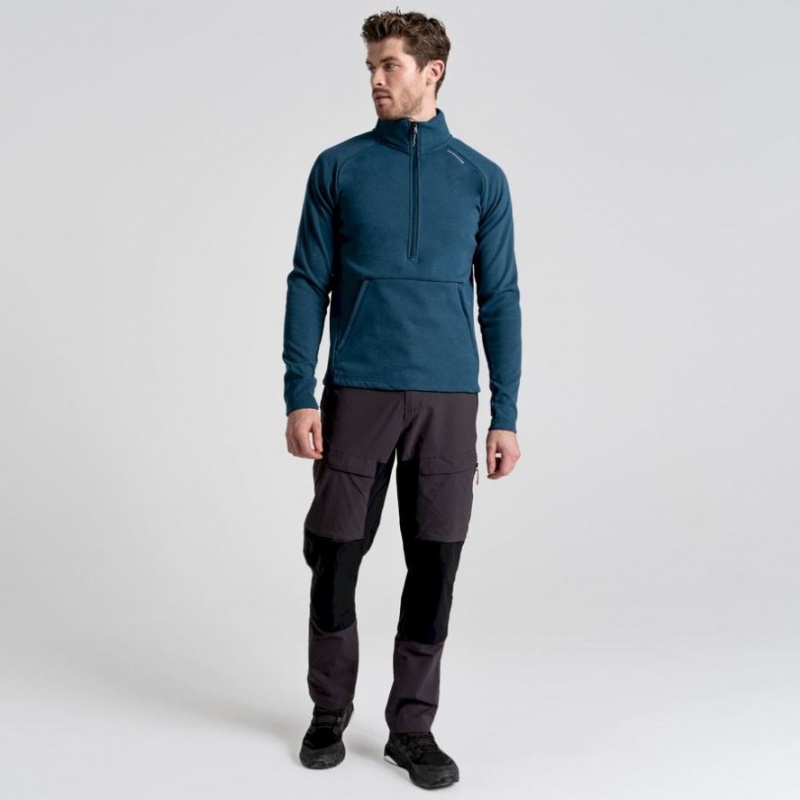 Férfi Craghoppers Dynamic Pro Half Zip Polár Pulóverek Sötétkék | BEUOAR965