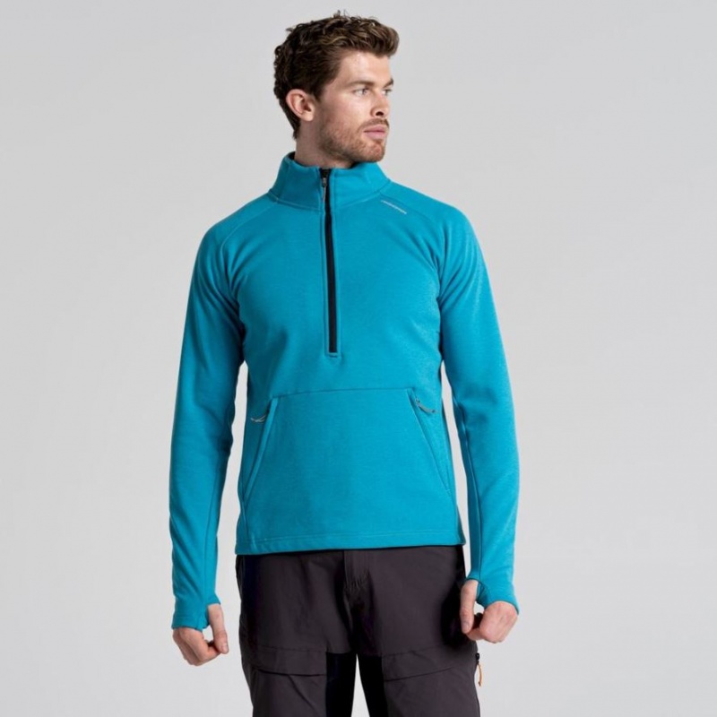 Férfi Craghoppers Dynamic Pro Half Zip Polár Pulóverek Kék | SHWPOX097