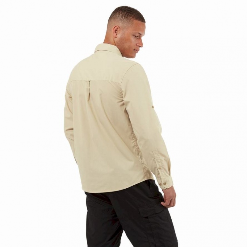 Férfi Craghoppers Kiwi Boulder Long Sleeve Ingek Bézs | TLWGQZ417