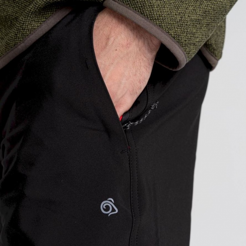 Férfi Craghoppers Kiwi Pro Softshell Nadrág Fekete | NCYQFT472