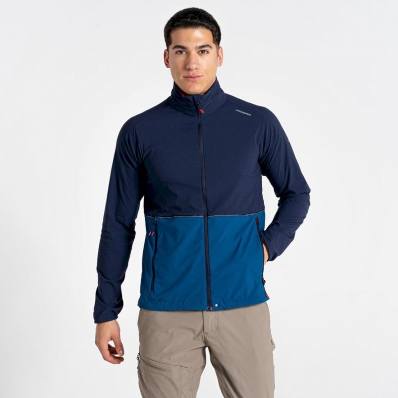 Férfi Craghoppers NosiLife Active Softshell Kabát Kék | FHBLMK756