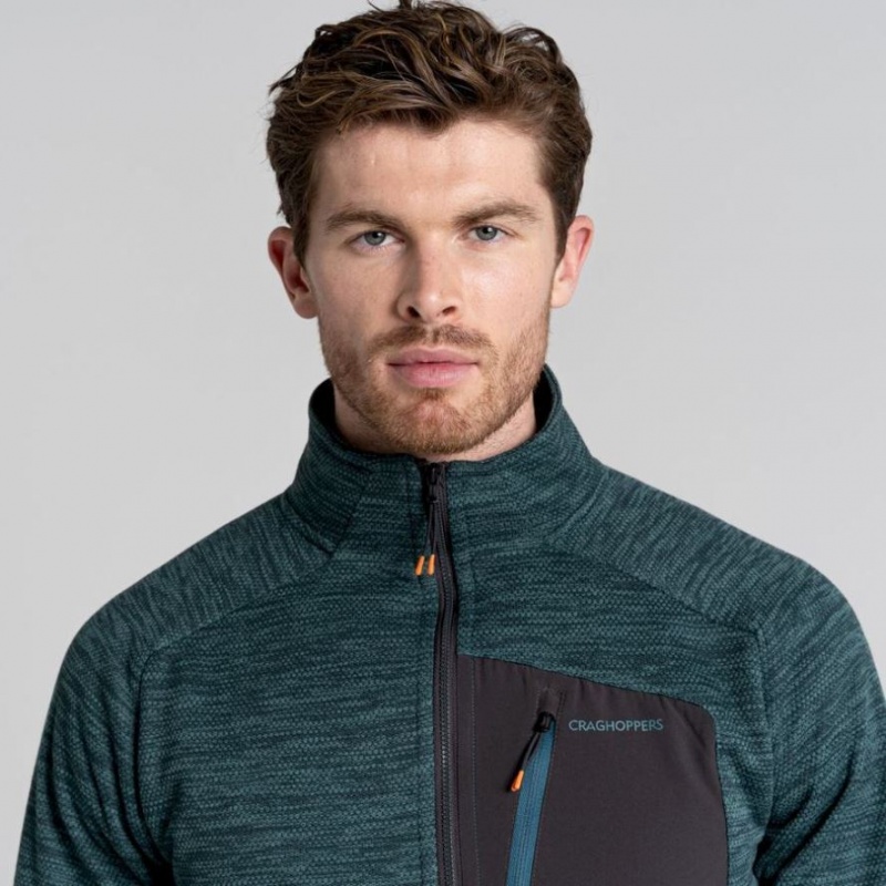 Férfi Craghoppers Tarbert Half Zip Polár Pulóverek Zöld | RUVWIZ054