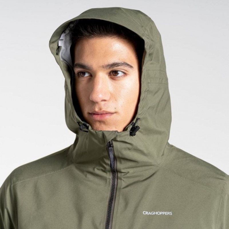 Férfi Craghoppers Toledo Gore Tex Kabát Olivazöld | OCBFEH631