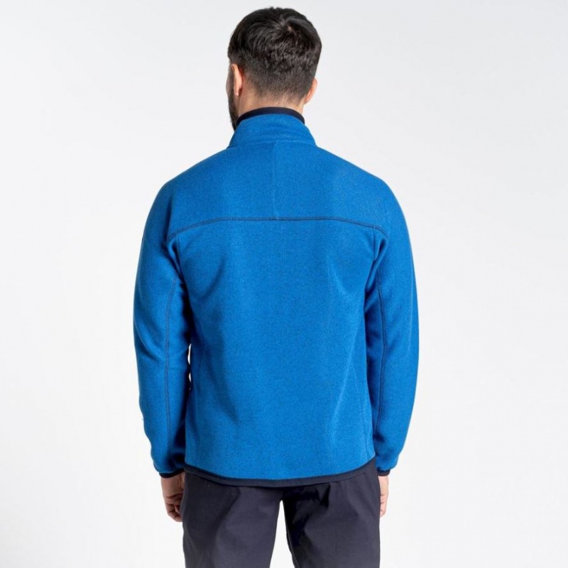 Férfi Craghoppers Torney Half Zip Polár Pulóverek Kék | BPGROA756