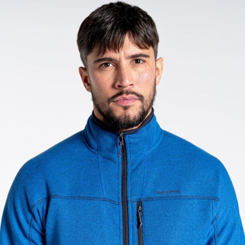 Férfi Craghoppers Torney Half Zip Polár Pulóverek Kék | BPGROA756