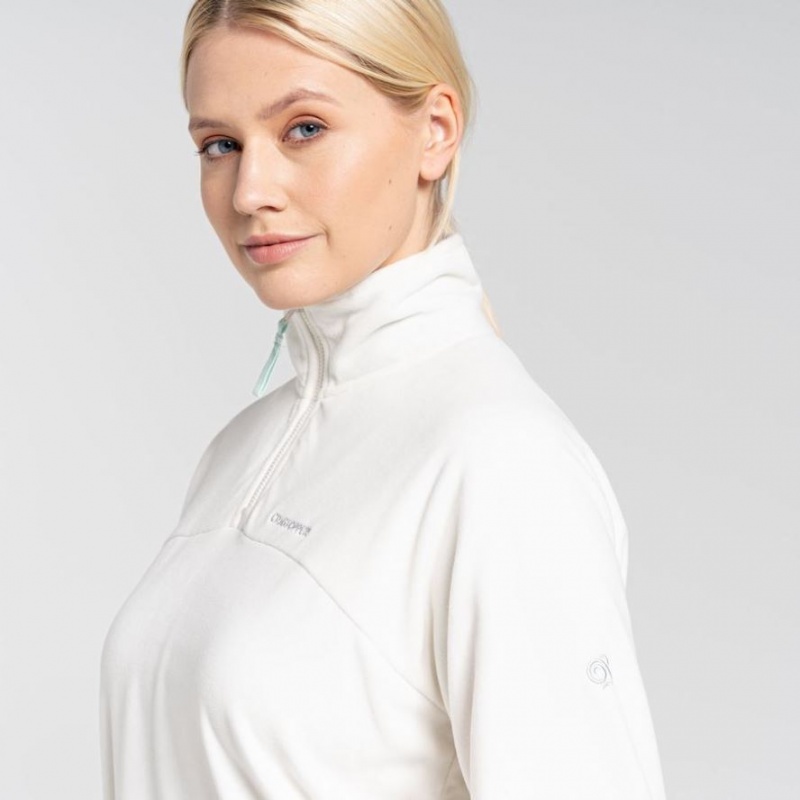 Női Craghoppers Cabrillo Half Zip Polár Pulóverek Fehér | ZYXOKA709