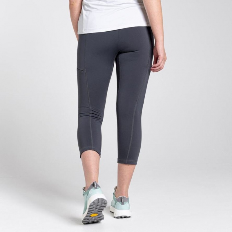 Női Craghoppers Dynamic Cropped Leggings Sötétszürke | DBYLFE852