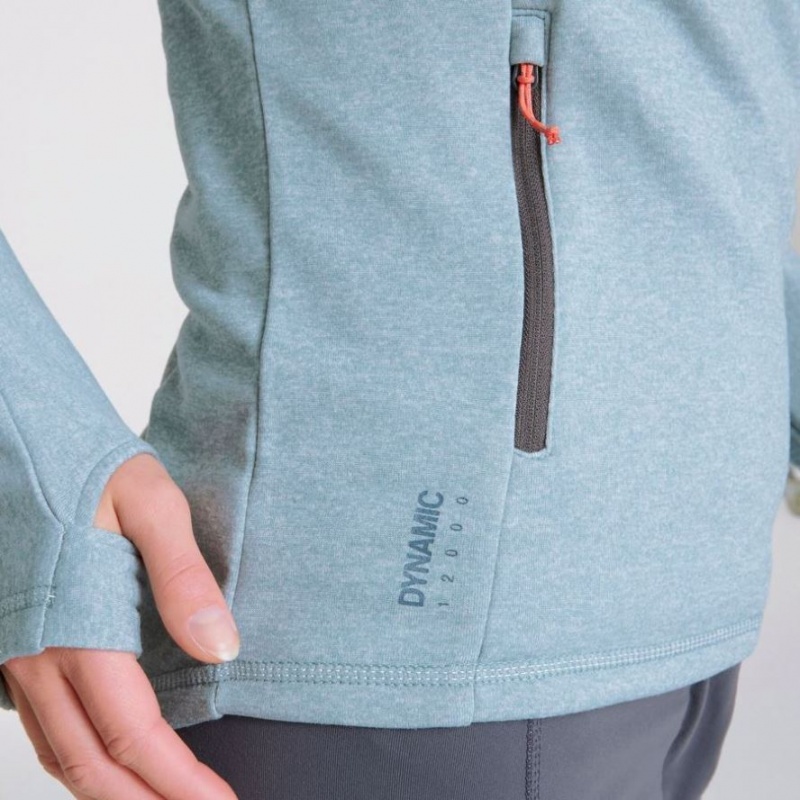 Női Craghoppers Dynamic Csuklyás Half Zip Póló Türkiz | NBCGAR163