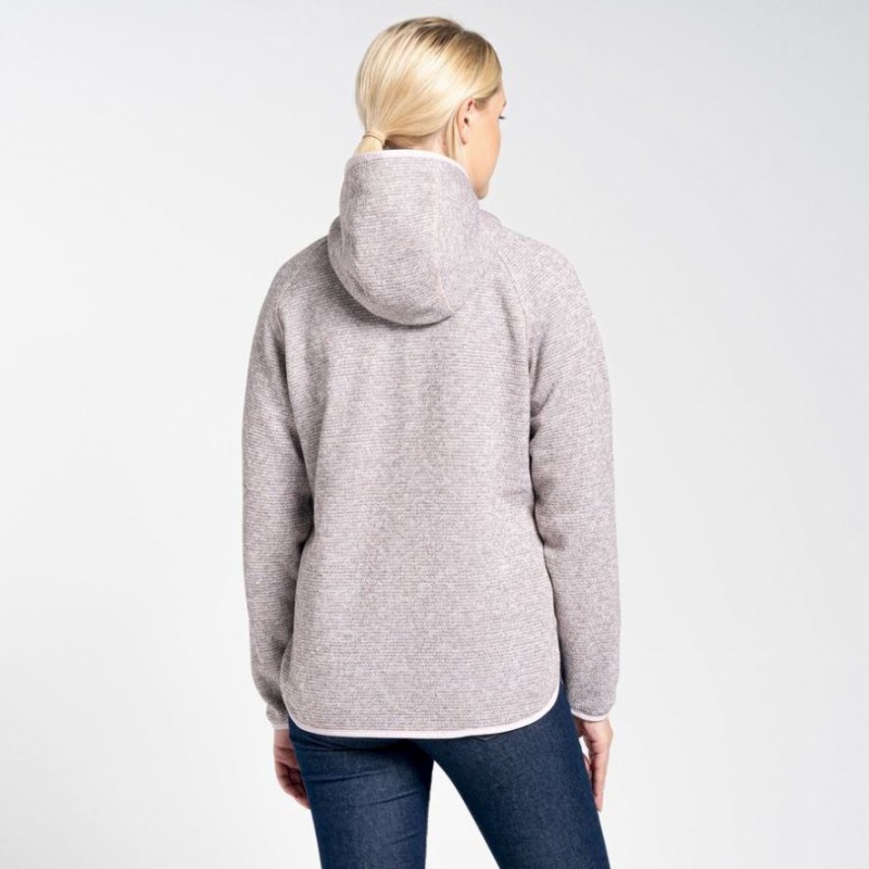 Női Craghoppers Elena Half Zip Kapucnis Pulóver Rózsaszín | DOJFWM517