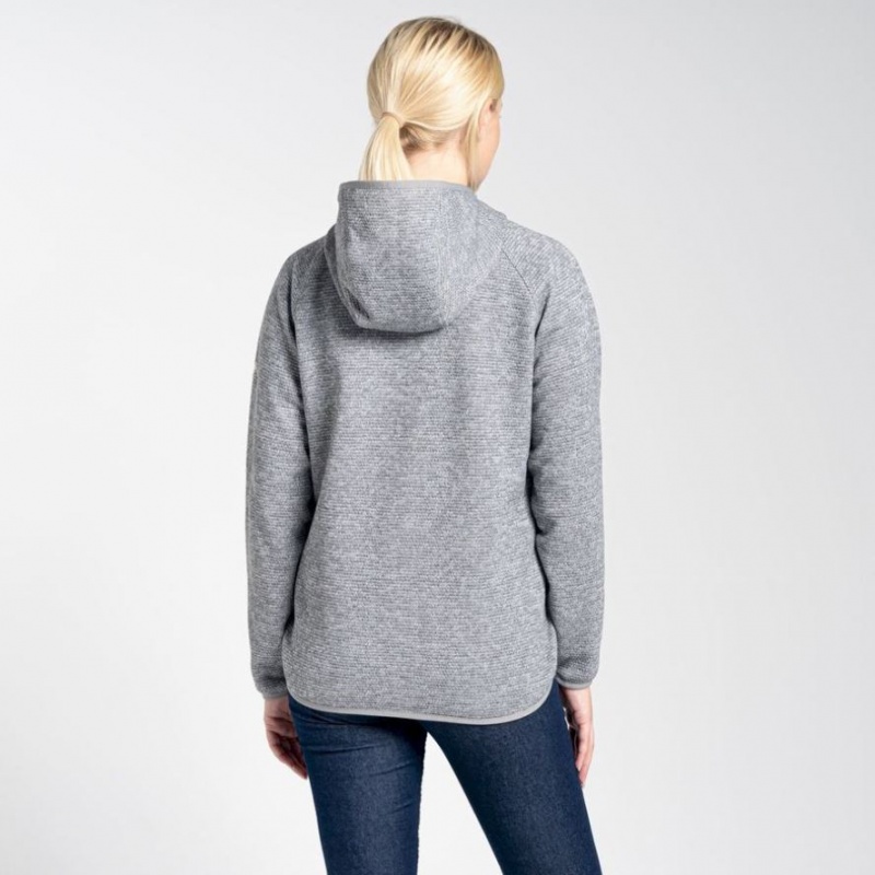 Női Craghoppers Elena Half Zip Kapucnis Pulóver Szürke | SNBQPO639