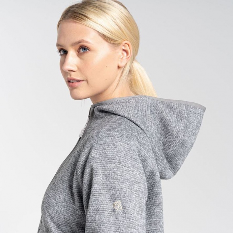 Női Craghoppers Elena Half Zip Kapucnis Pulóver Szürke | SNBQPO639