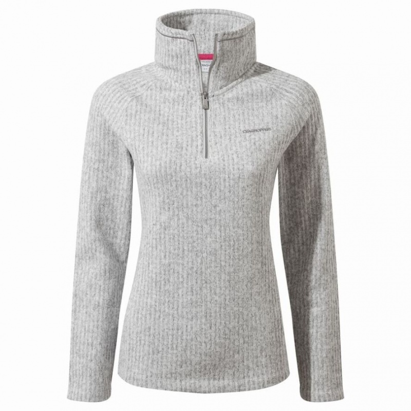 Női Craghoppers Eveline Half Zip Polár Pulóverek Szürke | OPIBZD185