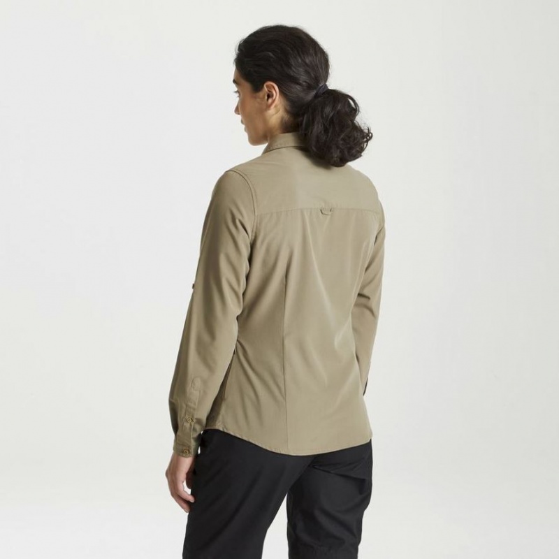 Női Craghoppers Expert Kiwi Long Sleeve Ingek Khaki | AITDQO267