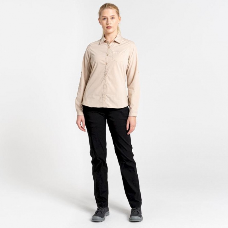 Női Craghoppers Kiwi II Long Sleeve Ingek Khaki | HOLEGW746