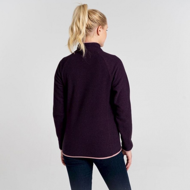 Női Craghoppers Milia Half Zip Polár Pulóverek Lila | NVISUB546