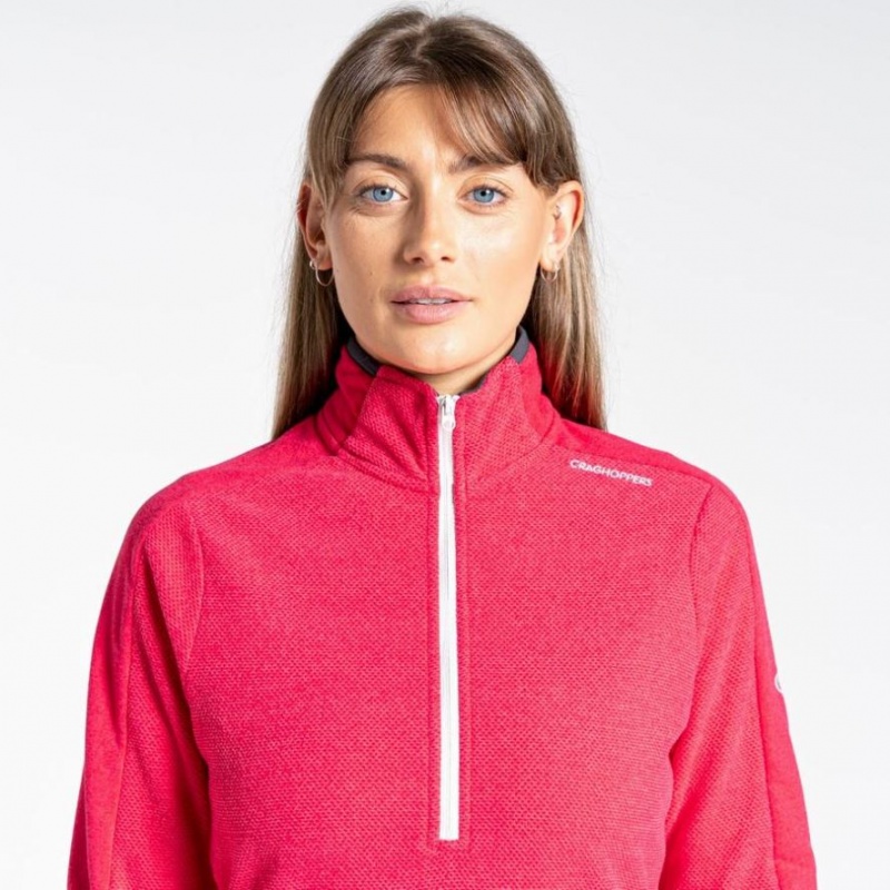 Női Craghoppers Minerva Half Zip Polár Pulóverek Rózsaszín | LDBZYC194