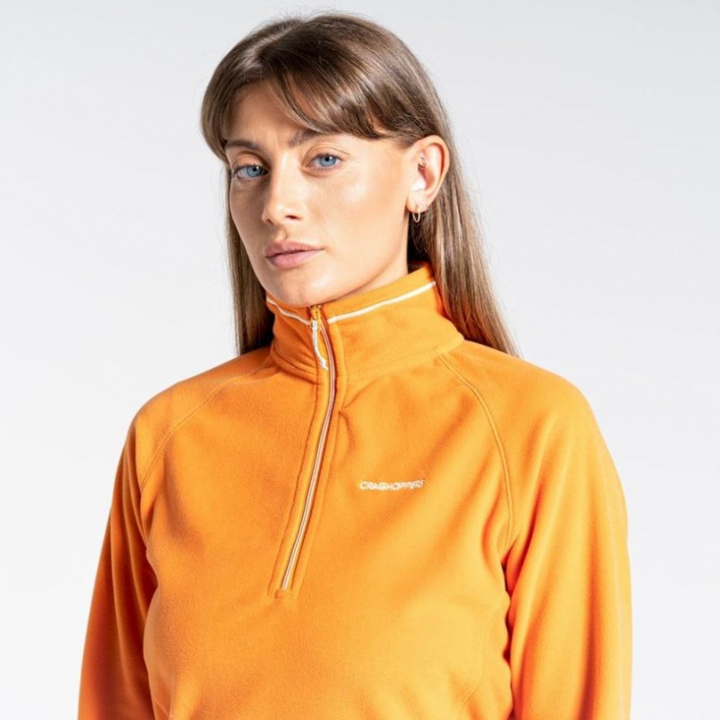 Női Craghoppers Miska Half Zip Polár Pulóverek Narancssárga | XMWJQK317