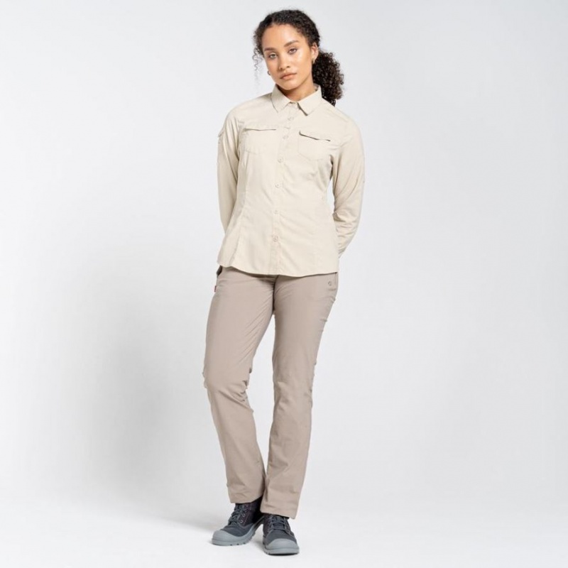 Női Craghoppers NosiLife Adventure II Long Sleeve Ingek Khaki | CGDWXT092